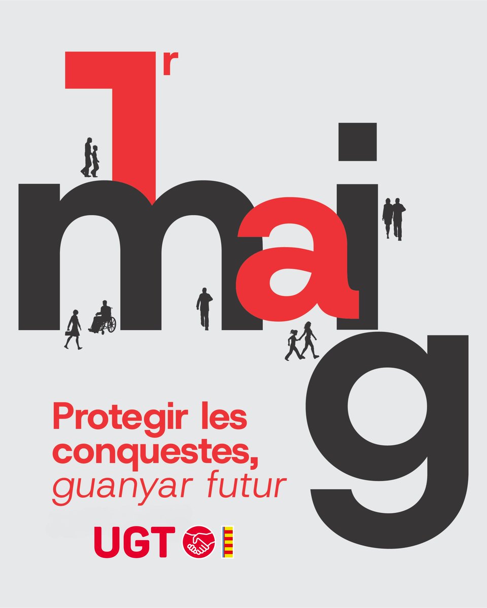 🟥 1r de Maig

💪 Protegir les conquestes, guanyar futur

Aquest #1deMaig, eixim al carrer per defensar els drets laborals i conquerir un futur més just.

📍 Castelló 11h – Pl. de les Aules

✊ Amb UGT, per la classe treballadora.

#UGT #1Maig #GuanyarFutur #DretsLaborals