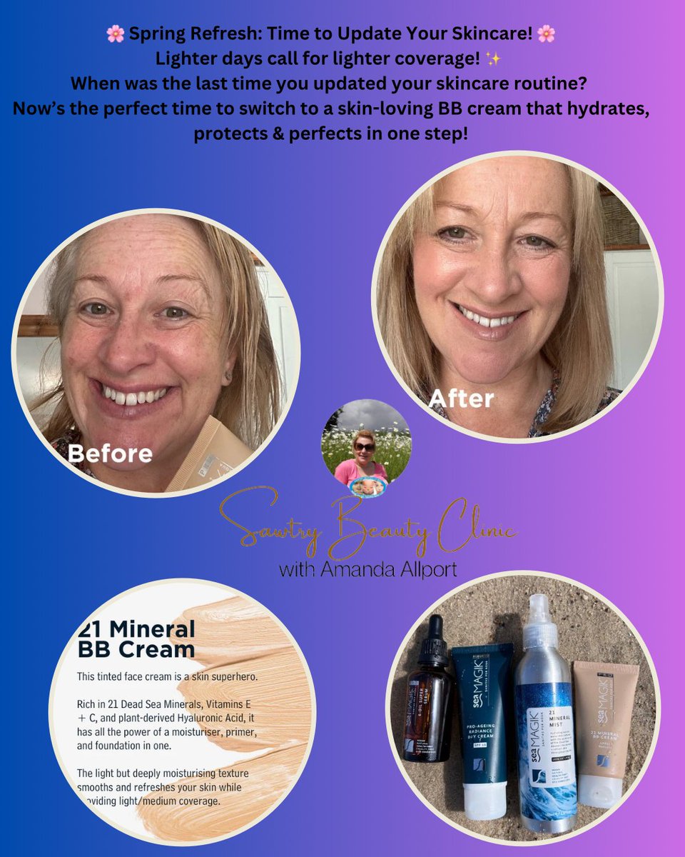 BeautySawty's tweet photo. 🌸 Spring Refresh: Time to Update Your Skincare! 🌸
Lighter days call for lighter coverage! ✨ #SawtryBeautyClinic #LocalBeauty #Sawtry #Huntingdon #Peterborough https://t.co/DnXgwb2vb5