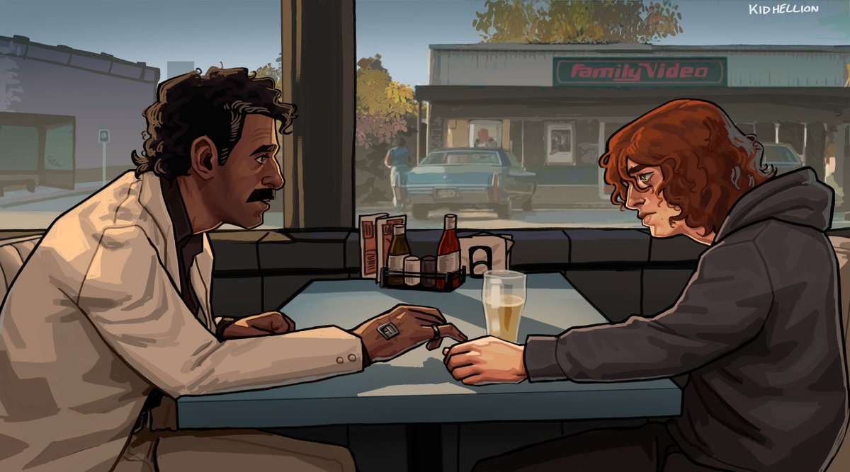 Iayadnuu's tweet photo. diner reunion scene from #fallenherorebirth #fhr https://t.co/YD6CnHDhp1