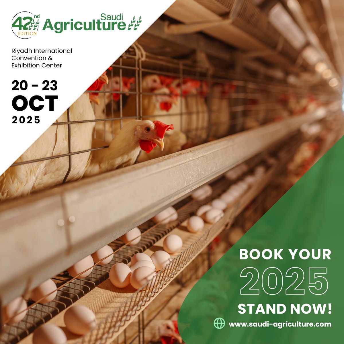 Explore the newest innovations and technologies and connect with the expert in the field.
Book your space now saudi-agriculture.com/book-your-spac…
اكتشف أحدث الابتكارات والتقنيات وتواصل مع الخبراء في المجال
احجز مساحتك الآن