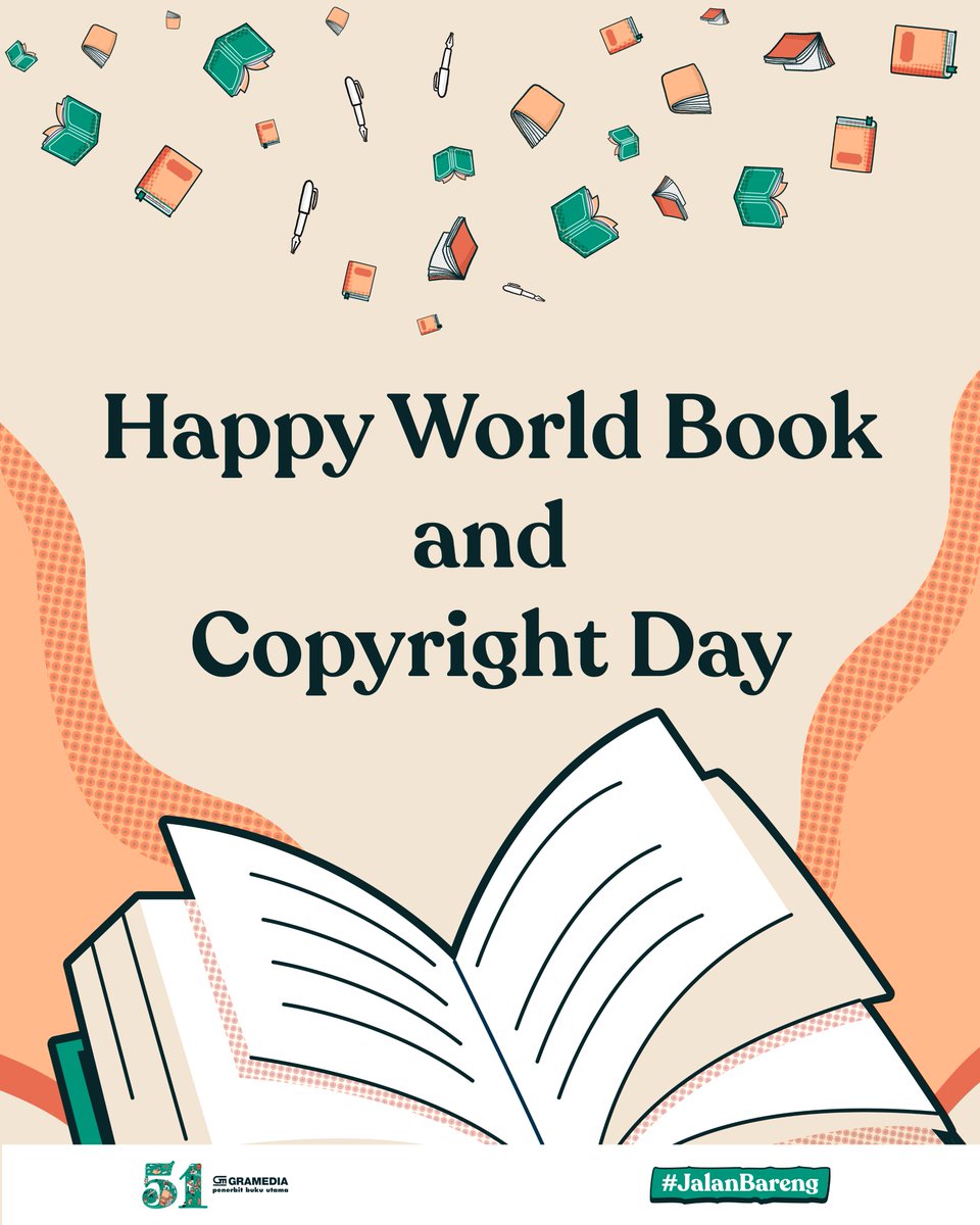 bukugpu's tweet image. 📚 23 April 📚
Apa yang bisa kita lakukan untuk merayakan Hari Buku &amp;amp; Hak Cipta Sedunia? Jawabannya hanya satu yaitu MEMBACA. 🙌🏻✨

Selamat merayakan, selamat membaca teman-teman tersayang 🥹📖 #bukugpu #worldbookday2025
