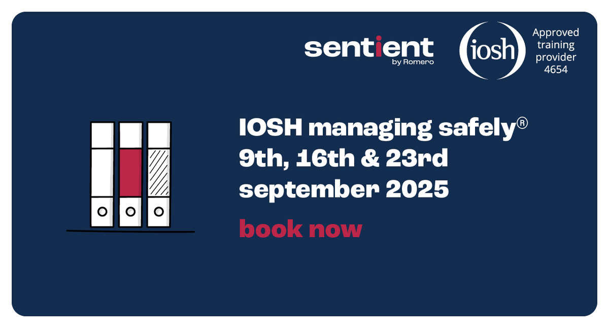 SentientUk's tweet photo. In just 3 days, you can up-skill yourself or your team on our IOSH Managing Safely® course.

This training is the benchmark for health &amp; safety &amp; can help protect your business this September for just £450+VAT 👇
https://t.co/SKJhpQY6OH

#IOSH #IOSHManagingSafely #ManagingSafely https://t.co/3JNHCQqCxC