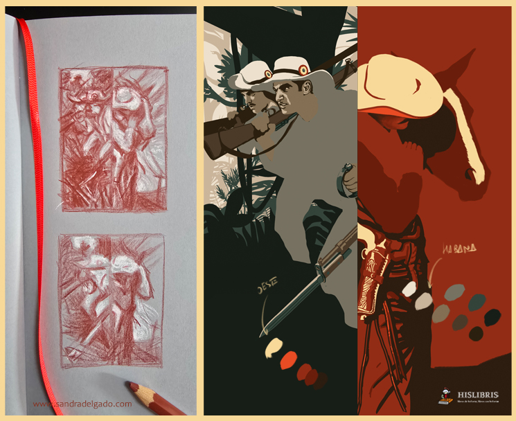 Hislibris's tweet photo. El trabajo de la maravillosa ilustradora @sandradelgado_art para el libro del XV Concurso de Relato Histórico Hislibris. 17 relatos, 17 autores y la fecha del 14 de junio para su presentación. ¿No es fantástica la cubierta? 🔥

#relatos #hislibris #literaturahistórica #historia https://t.co/PFFPvSxdFF