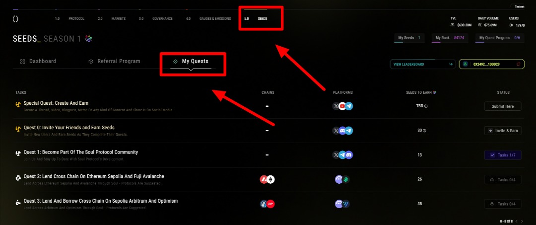 إيردروب جديد و #testnet من مشروع <a href="/0xSoulProtocol/">Soul Labs</a>  لاتفوتو ابدا لانك رح تكون من الاوائل حرفيا  👀🔥

💢 هاد مشروع قوي عم يشتغل على بناء طبقة سيولة Omnichain موصولة مع LayerZero
يعني بتقدر تعمل إقراض واستدانة بين الشبكات (Arbitrum, Base, Avalanche, Optimism…) من غير ما تحتاج تعمل