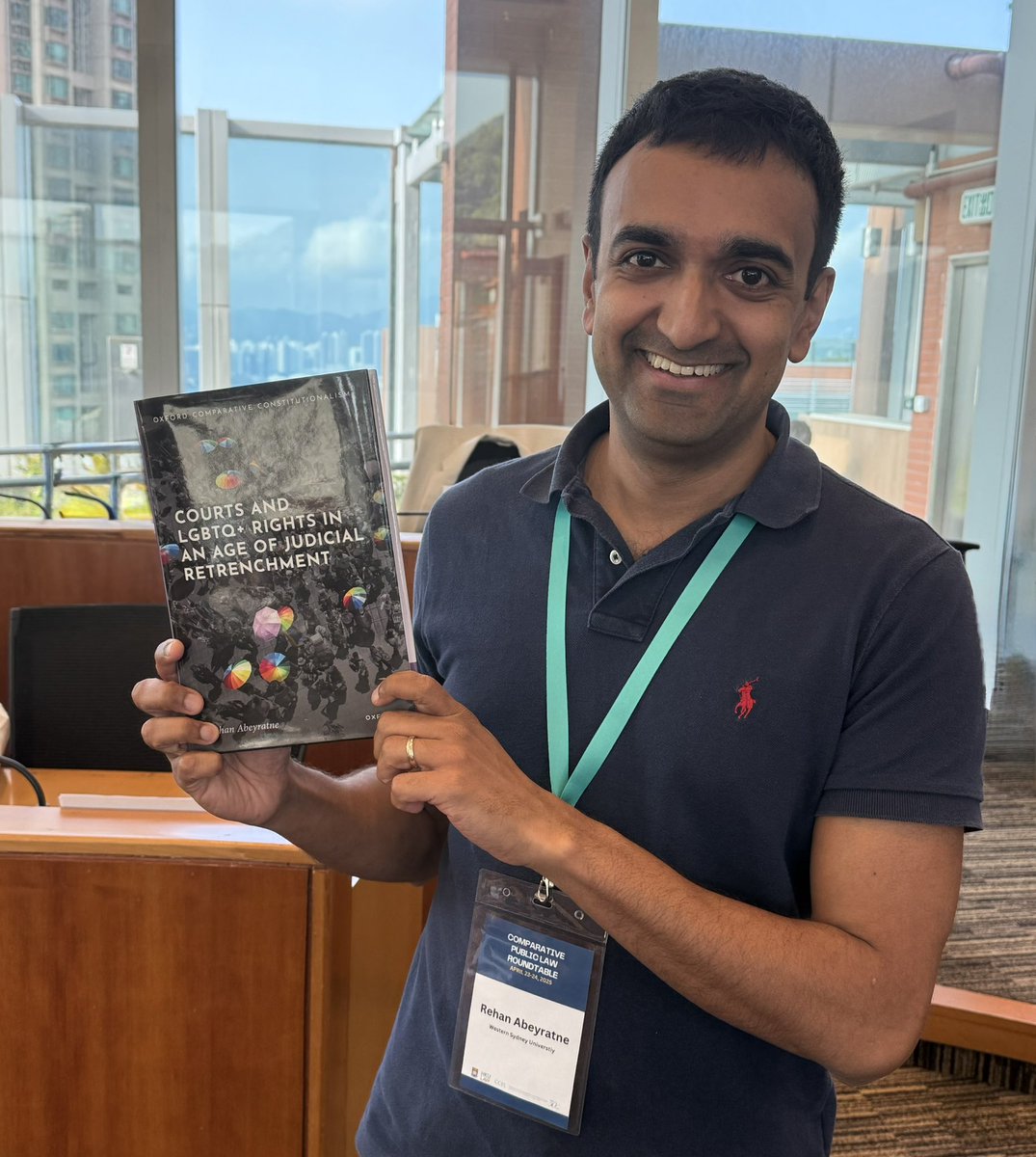 ×× ×× ×Ø××× ×× Yaniv Roznai (@roznaiy) on Twitter photo Congratulations to Prof. Rehan Abeyratne on the publication of his new book āCourts and LGBTQ+ Rights in an Age of Judicial Retrenchmentā (<a href="/OUPLaw/">OUP Law</a>), such an important original contribution on LGBTQ+ rights in the context of liberal constitutional decline: global.oup.com/academic/produ⦠Congratulations to Prof. Rehan Abeyratne on the publication of his new book āCourts and LGBTQ+ Rights in an Age of Judicial Retrenchmentā (<a href="/OUPLaw/">OUP Law</a>), such an important original contribution on LGBTQ+ rights in the context of liberal constitutional decline: global.oup.com/academic/produā¦