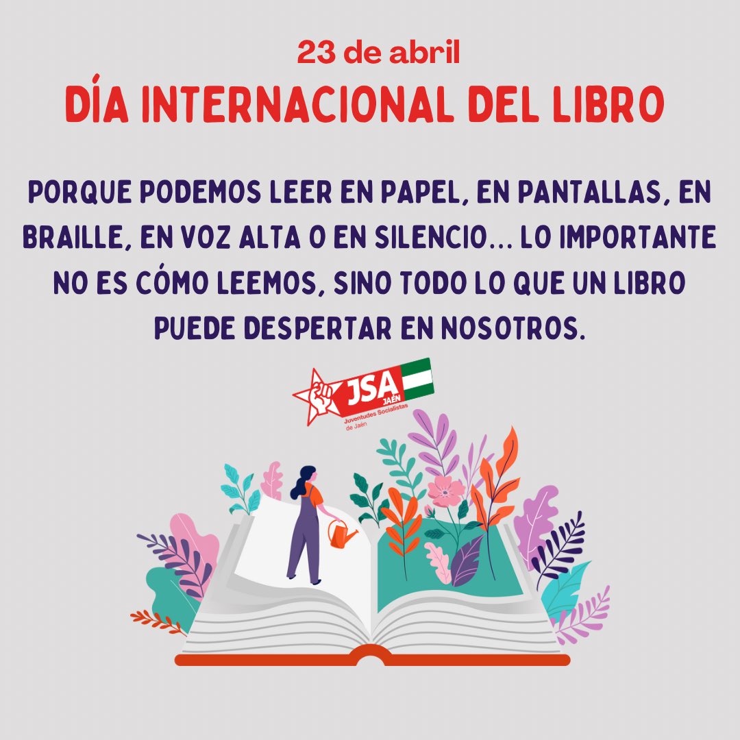 Día Internacional del Libro 📖 

Celebremos todas las formas de leer, porque cada historia merece ser escuchada, vista o sentida. 💭♥️
#jsajaen