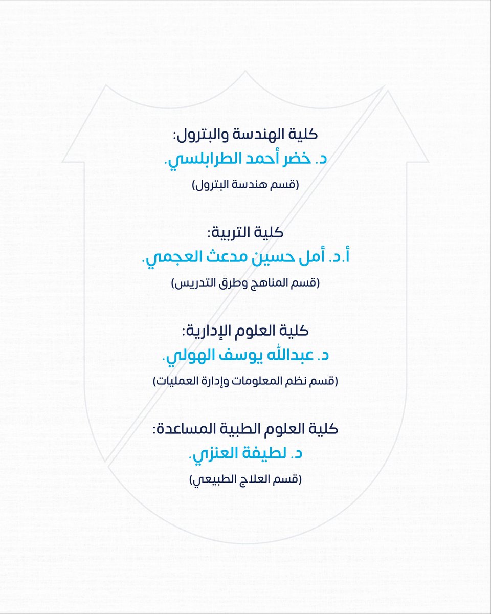 أسماء الفائزين بالجوائز التقديرية للتدريس المتميز للعام الجامعي 2025/2024.

#جامعة_الكويت 
#مدينة_صباح_السالم_الجامعية 
#Kuwait_University