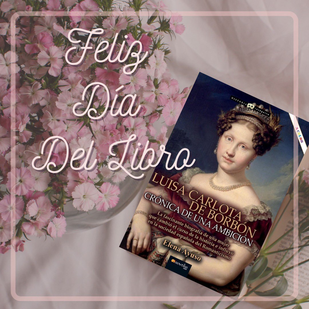 Gran lectora, #LuisaCarlotadeBorbón poseía una gran biblioteca, cuyo catálogo se conserva en el <a href="/MRomanticismo/">Museo del Romanticismo</a> 
#FelizDíadelLibro