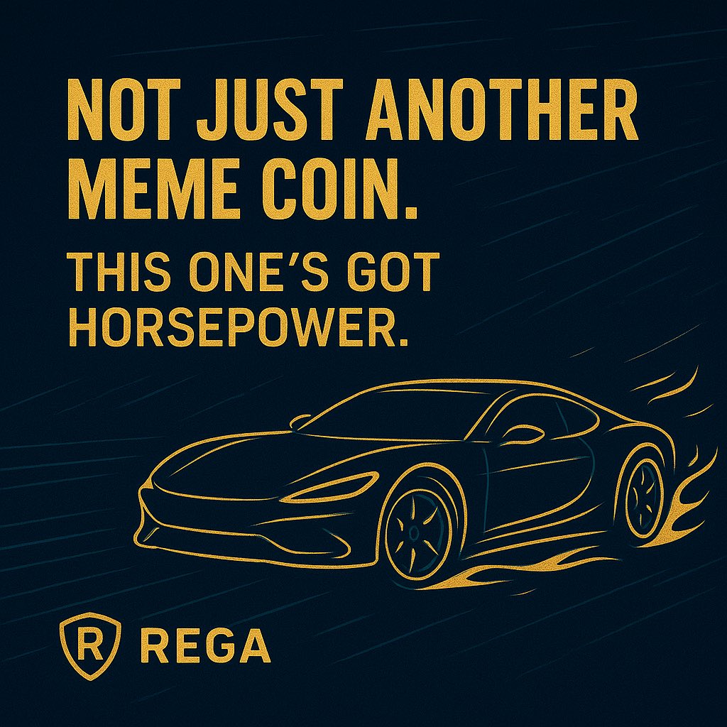 Rega_coin's tweet photo. Not just another meme coin. This one’s got horsepower. 
#REGA #RegaCoin #CryptoHype #MemeCoinSeason #CryptoLaunch https://t.co/x1Ux6fqgah