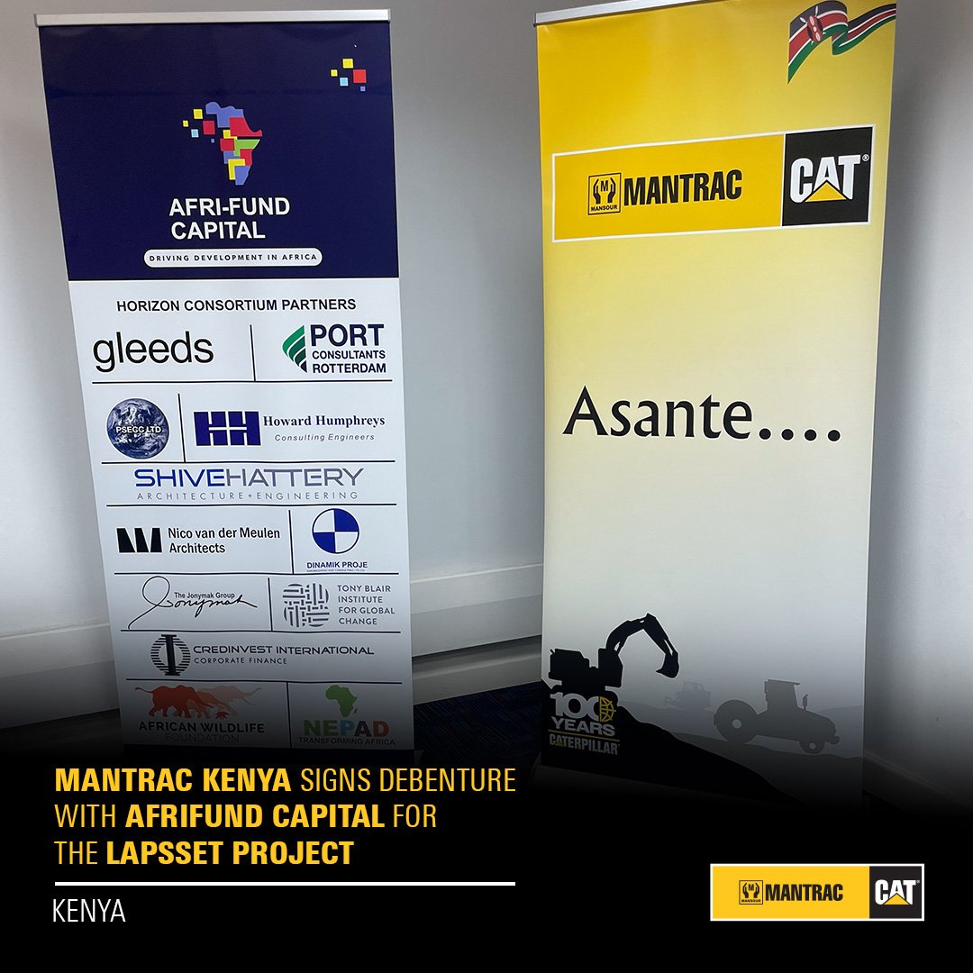 MantracKenyaLtd's tweet photo. Exciting news from Mantrac Kenya!
We've officially signed a collaboration with @AfriFundCapital in support of the #LAPSSET corridor project - a landmark step towards powering infrastructure development across Kenya and the region.
At Mantrac, we believe infrastructure is not just about building roads and ports - it's about transforming lives and unlocking Africa's full potential.

#MantracKenya #LAPSSET #InfrastructureDevelopment #AfrifundCapital #PoweringProgress #BuildingAfrica #TogetherWeAdvance