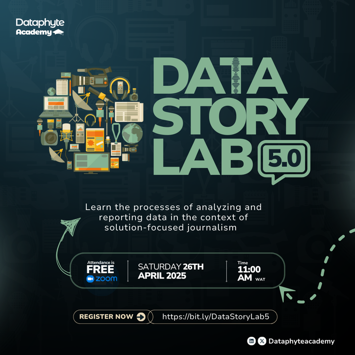 Kehinde Ogunyale (@prof_kennyjames) on Twitter photo We’ve organized a data training session for Solutions Journalists on how to effectively use data in solutions-focused reporting.
Apply: bit.ly/DataStoryLab5
<a href="/_SolutionsPaper/">The SolutionsPaper</a> <a href="/nighealthwatch/">Nigeria Health Watch</a> <a href="/PrimeProgressng/">Prime Progress</a> We’ve organized a data training session for Solutions Journalists on how to effectively use data in solutions-focused reporting.
Apply: bit.ly/DataStoryLab5
<a href="/_SolutionsPaper/">The SolutionsPaper</a> <a href="/nighealthwatch/">Nigeria Health Watch</a> <a href="/PrimeProgressng/">Prime Progress</a>