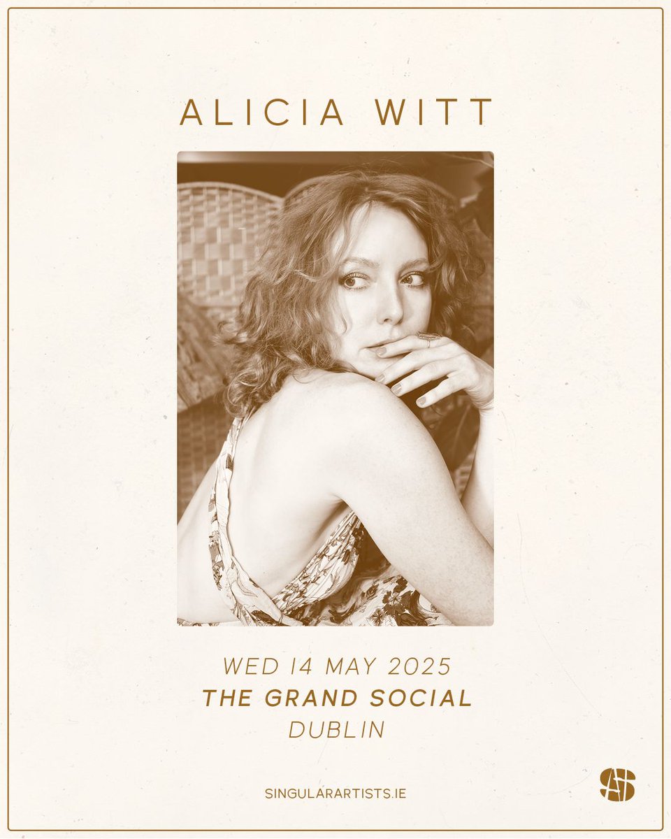Singular Artists (@singularartists) on Twitter photo NEW : <a href="/aliciawitty/">alicia witt</a>
Best known to many as a celebrated actor across film + TV, Witt has also carved a path as a musician, earning praise for her raw songwriting + magnetic live performances.
<a href="/TGSDublin/">The Grand Social</a> || Wed 14 May 2025
Tickets On Sale Now ⬇️
singularartists.ie/show/alicia-wi… NEW : <a href="/aliciawitty/">alicia witt</a>
Best known to many as a celebrated actor across film + TV, Witt has also carved a path as a musician, earning praise for her raw songwriting + magnetic live performances.
<a href="/TGSDublin/">The Grand Social</a> || Wed 14 May 2025
Tickets On Sale Now ⬇️
singularartists.ie/show/alicia-wi…