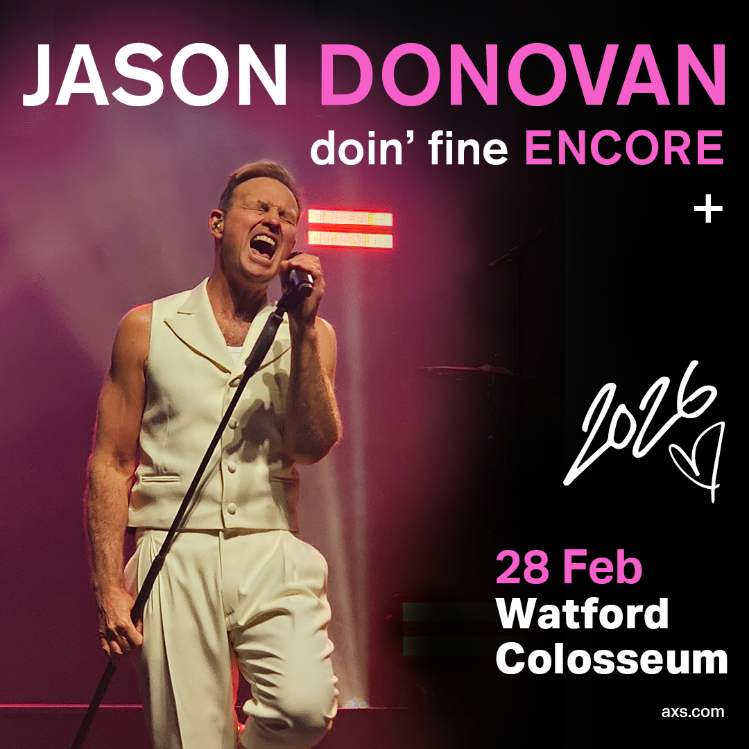 Watford Colosseum (@wfordcolosseum) on Twitter photo Announcement Arrival ✨ Jason Donovan <a href="/JDonOfficial/">Jason Donovan</a> is bringing his Doin’ Fine Encore tour here at Watford Colosseum 28 February 2026.
Tickets go on sale Friday 10am 🎟️
Sign up to our newsletter before 7pm today (Weds 23 April) for pre-sale access bit.ly/JD_watford Announcement Arrival ✨ Jason Donovan <a href="/JDonOfficial/">Jason Donovan</a> is bringing his Doin’ Fine Encore tour here at Watford Colosseum 28 February 2026.
Tickets go on sale Friday 10am 🎟️
Sign up to our newsletter before 7pm today (Weds 23 April) for pre-sale access bit.ly/JD_watford