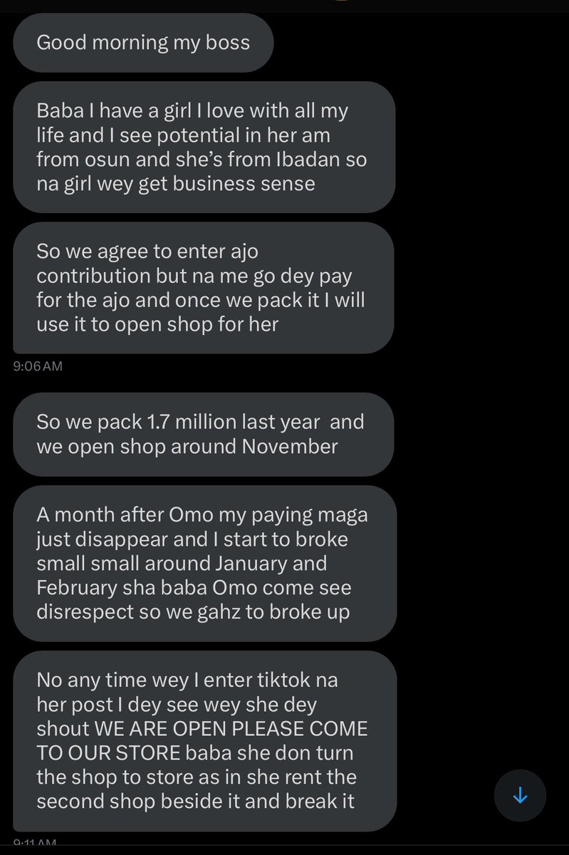 Feeztm's tweet image. He helped his girlfriend open her shop with 1.7 million ajo and they broke up few months later…. now he’s trying to get her back. 

Please, advise this young man. 🙏🏽