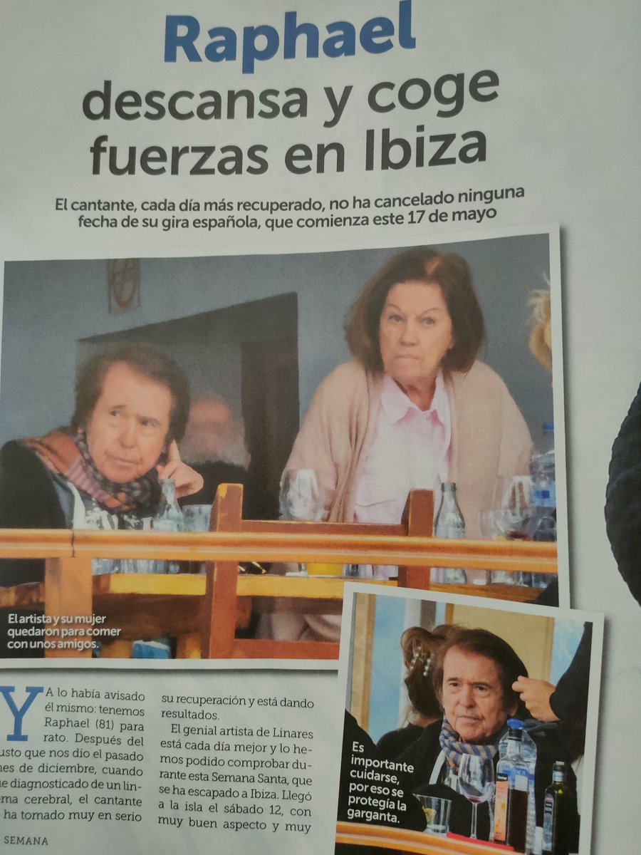 Buenos días Raphaelistas!!!
Cada día está mejor nuestro querido artista así que #palanteraphael