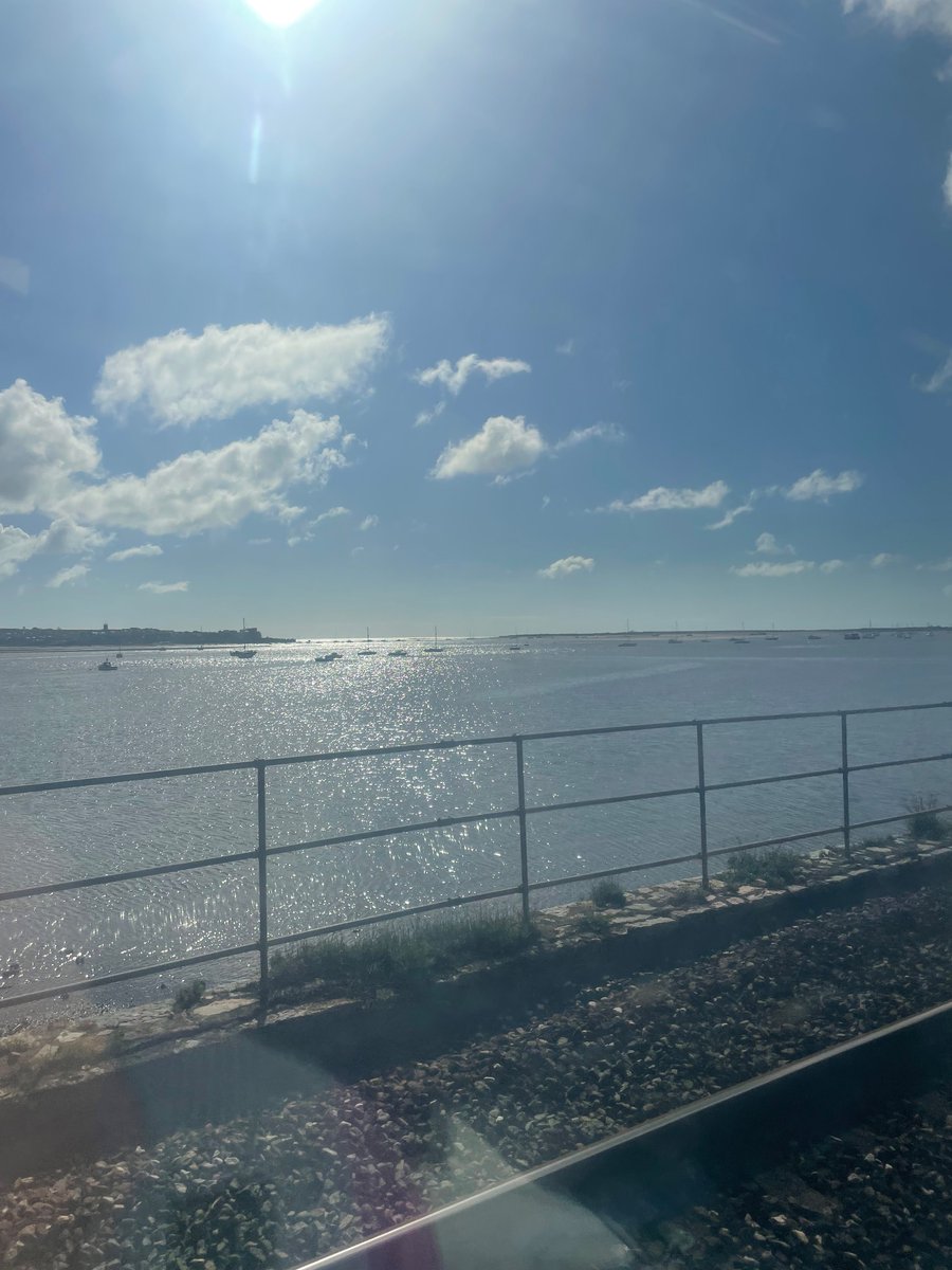 At times the travel to London from Devon for meetings is long and slow… but today my favourite part of the journey is looking stunning #devoncoastline