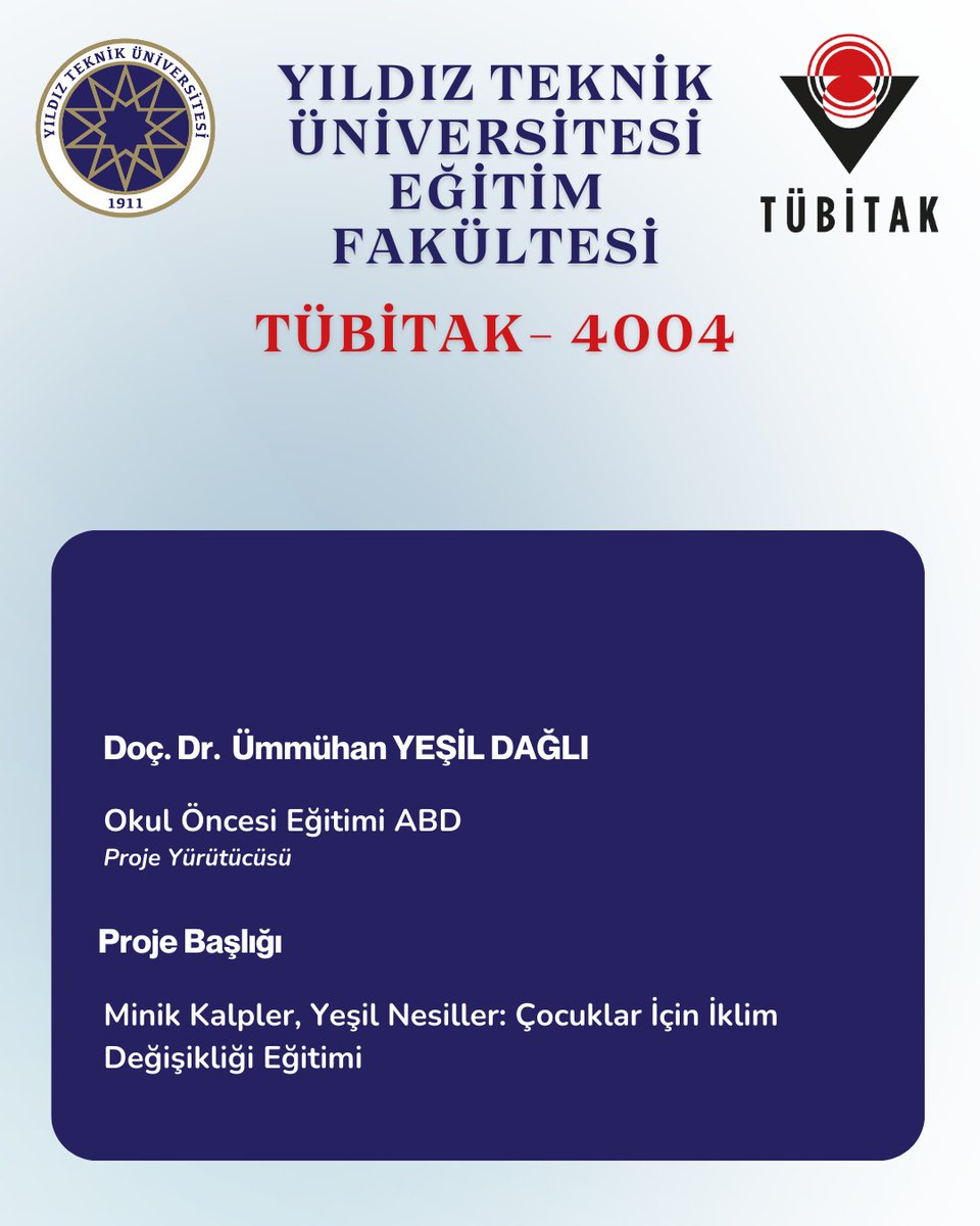 TÜBİTAK 4004 Doğa Eğitimi ve Bilim Okulları çağrısı kapsamında proje önerileri kabul edilen değerli öğretim üyelerimiz;

Prof. Dr. Aslı GÖRGÜLÜ ARI,
Prof. Dr. Elif BAHADIR,
Doç. Dr. Ümmühan YEŞİL DAĞLI'yi  tebrik eder, başarılar dileriz...

#TürkiyeninYıldızı
#EğitiminYıldızı