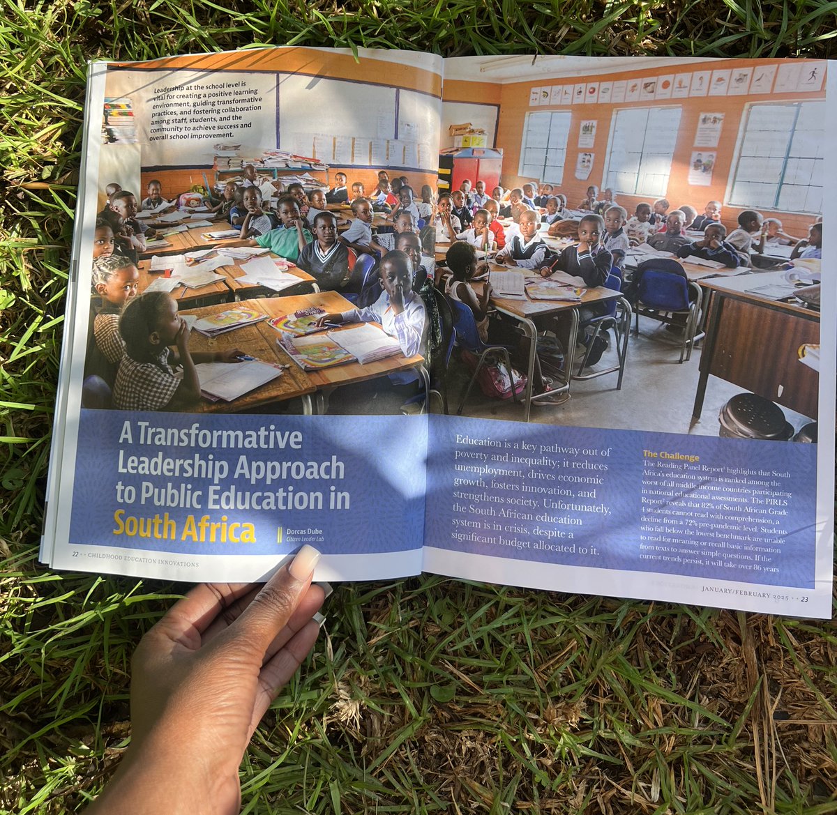 I received the physical copy of the Childhood Education International journal all the way from the USA featuring my article on Transformative Leadership Aproach to Public Education in South Africa on #worldbookday2025 

📚📚📚