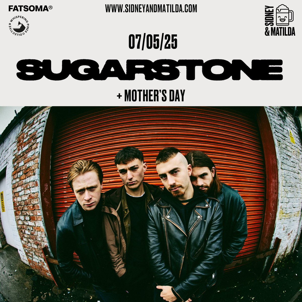 ππππππππππ (@sugarstoneband_) on Twitter photo Sheffield. We are in you on the 7th May at <a href="/sidneymatilda/">sidneyandmatilda</a> with support from Motherβs Day. Huge thanks to Jarred Up for making it happen, we canβt wait. See you there x
Tickets:
fatso.ma/1d0t Sheffield. We are in you on the 7th May at <a href="/sidneymatilda/">sidneyandmatilda</a> with support from Motherβs Day. Huge thanks to Jarred Up for making it happen, we canβt wait. See you there x
Tickets:
fatso.ma/1d0t
