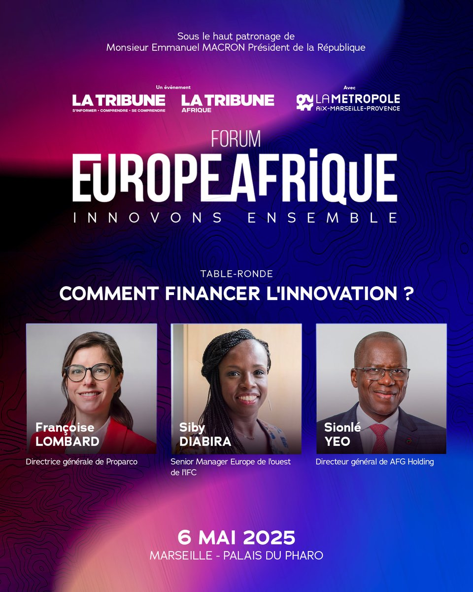 Speak Up Africa (@speakupafrica1) on Twitter photo Europe & Afrique : unis par des intérêts communs, prêts à innover face aux défis globaux.
Rejoignez la 4e édition du #ForumEuropeAfrique organisée par <a href="/latribuneevents/">La Tribune Evénements</a> & <a href="/AMPMetropole/">Métropole Aix-Marseille-Provence</a>.
📅 6 mai 2025 – #Marseille
🔗 forum-europe-afrique.fr Europe & Afrique : unis par des intérêts communs, prêts à innover face aux défis globaux.
Rejoignez la 4e édition du #ForumEuropeAfrique organisée par <a href="/latribuneevents/">La Tribune Evénements</a> & <a href="/AMPMetropole/">Métropole Aix-Marseille-Provence</a>.
📅 6 mai 2025 – #Marseille
đź”— forum-europe-afrique.fr