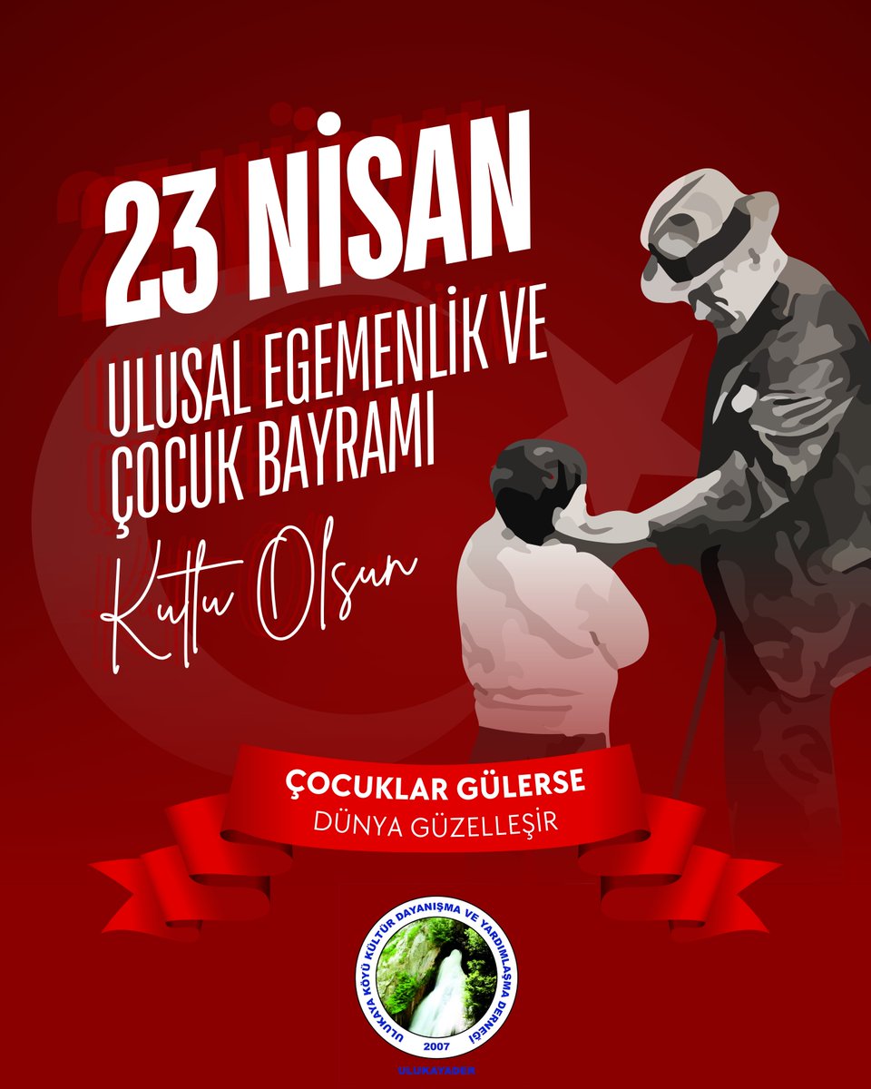 Ulukayader's tweet photo. 🇹🇷 23 Nisan Ulusal Egemenlik ve Çocuk Bayramı'mız kutlu olsun.

Gazi Mustafa Kemal Atatürk’ü ve tüm kahramanlarımızı saygıyla anıyor, geleceğimizin teminatı çocuklarımızın bayramını coşkuyla kutluyoruz. https://t.co/ZrkySjjHXZ