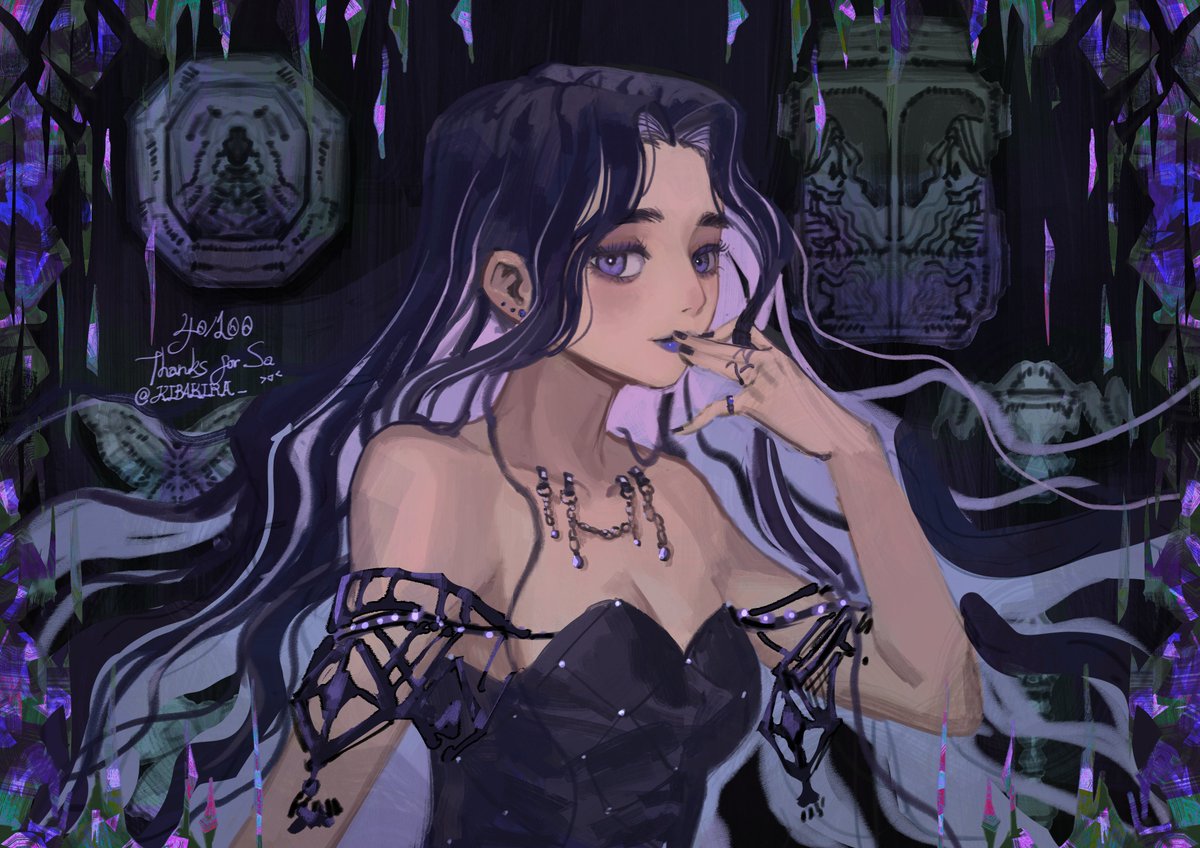 KIBAKIRA_'s tweet image. #OC #百日繪 40 画了友友萨给我宝做的裙子😚