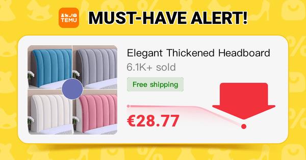 Elegant Thickened Headboard Cover - Machine Washable, Polyester Fiber Fill, Multiple Colors &amp; Sizes Available
🎉 Coupon price[€28.77]
👉 item link: temu.to/k/el4mnlirci4
⚠️ The discount may vary, please refer to the page display.