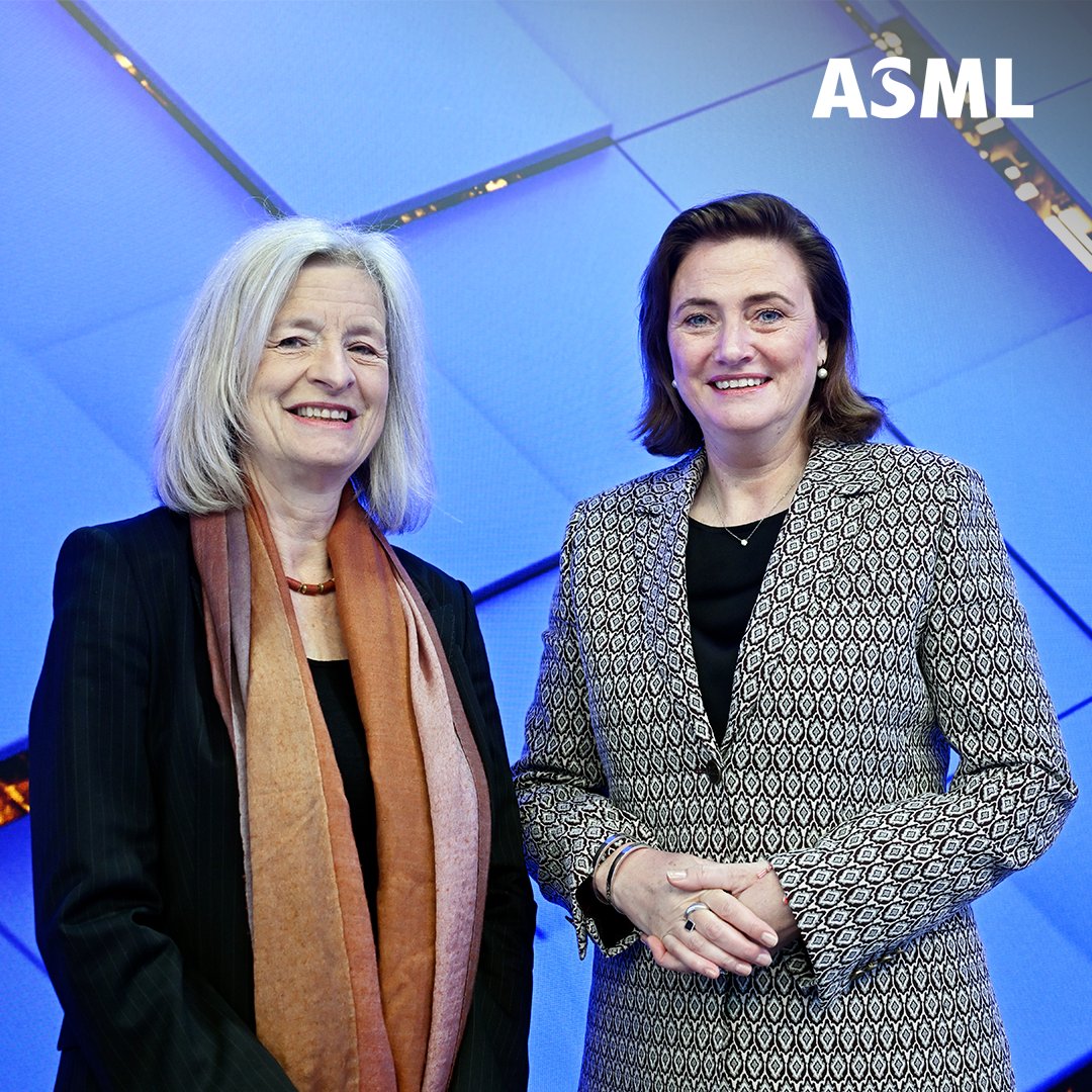 At today's AGM, Karien van Gennip was appointed to ASML's Supervisory Board. 

She previously served as Minister and Deputy Prime Minister in the Dutch government. The Supervisory Board also marked the departure of Annet Aris, who has served as its vice chair since 2021.