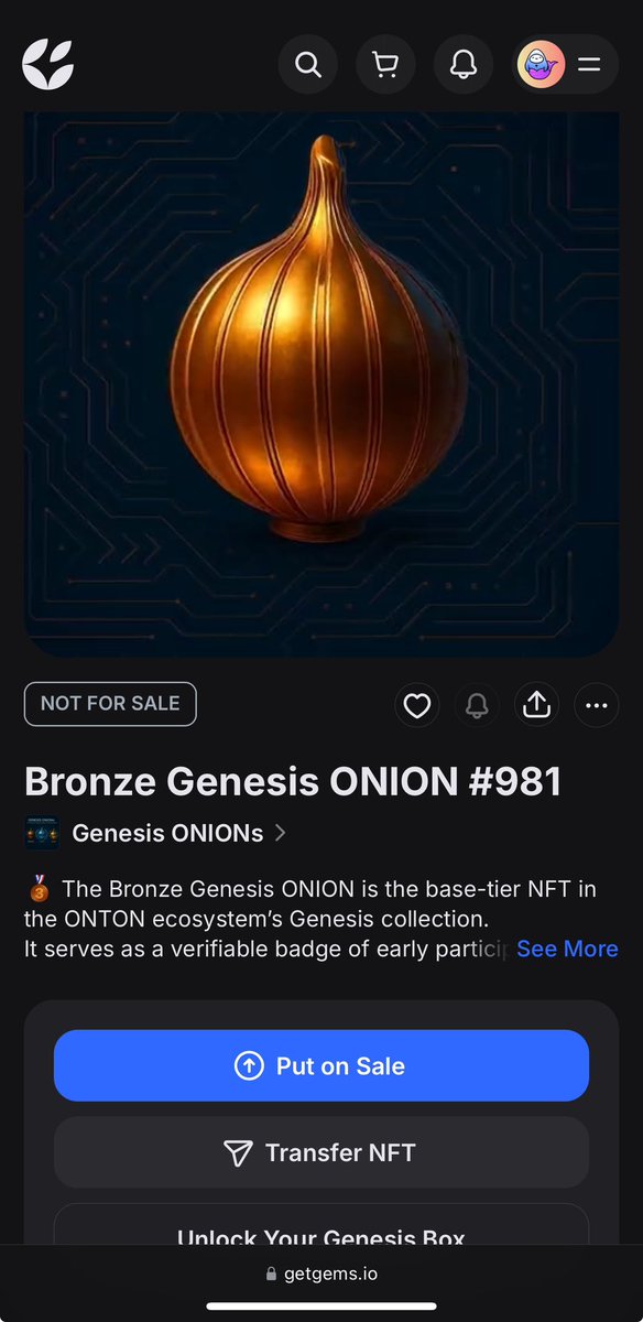 Wow, I just got my Bronze Onion.
Thanks, <a href="/ontonbot/">ONTON</a> 🤩🤩