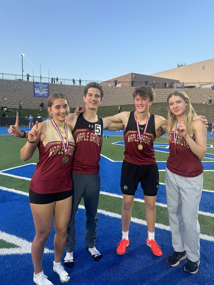 It was a great day on the track for <a href="/MG_Girls_Hockey/">Crimson Girls Hockey Booster</a> <a href="/abbeyoakland_/">abbey oakland</a> in a 4x4 relay that broke the school record &amp; is currently the 2nd fastest time in the State! <a href="/fionagallagherH/">Fiona Gallagher</a> in the Winning co-ed 4x4 relay! #ProudCoach #multisportathletes #Crimson 💪 <a href="/MGActivities/">Crimson Activities</a> <a href="/CCXSports/">CCX Sports</a>