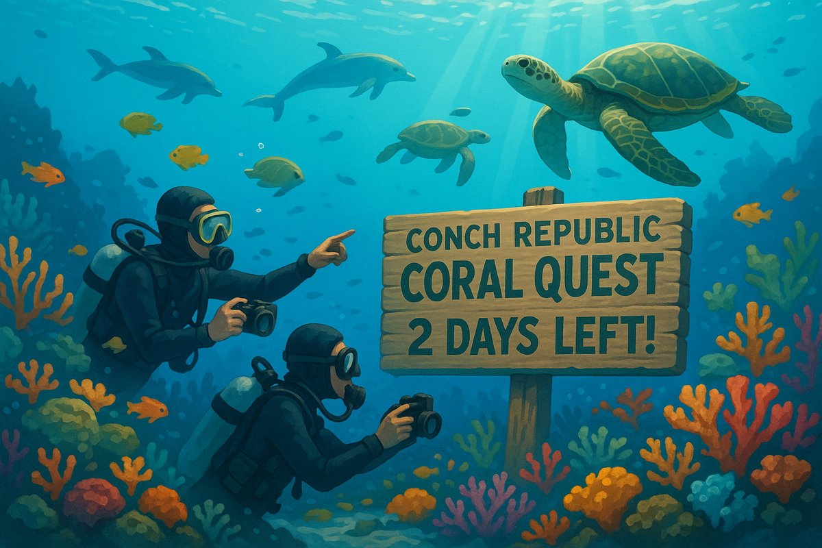 Ocean Foam (@x_ocean_foam) on Twitter photo Hey data scientist, timeβs almost up!
Just 2 days left to join the Conch Republic Coral Quest
Use your skills to make a real-world impact beneath the surface.
$10,000 prize pool
Ends April 25 @ 17:00 UTC
Dive in before it's too late: bit.ly/428Q2Bt
<a href="/oceanprotocol/">Ocean Protocol</a> | Hey data scientist, timeβs almost up!
Just 2 days left to join the Conch Republic Coral Quest
Use your skills to make a real-world impact beneath the surface.
$10,000 prize pool
Ends April 25 @ 17:00 UTC
Dive in before it's too late: bit.ly/428Q2Bt
<a href="/oceanprotocol/">Ocean Protocol</a> |