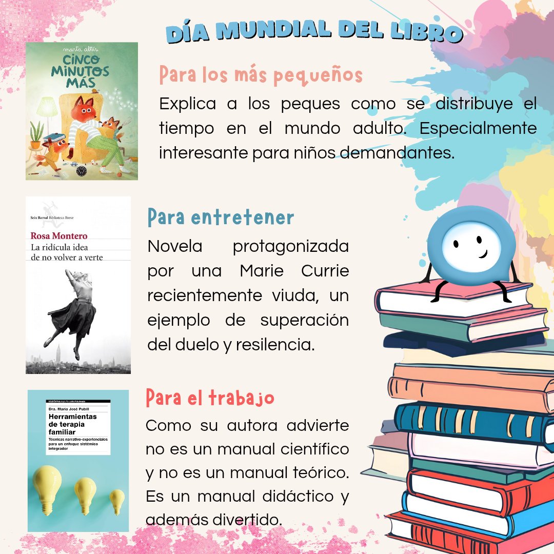 📖 FELIZ DIA DEL LIBRO 📖 
En el día del libro os dejamos unas pequeñas  recomendaciones de lectura.
 #COPESCAN #EducaciónSocial #DíaDelLibro2025