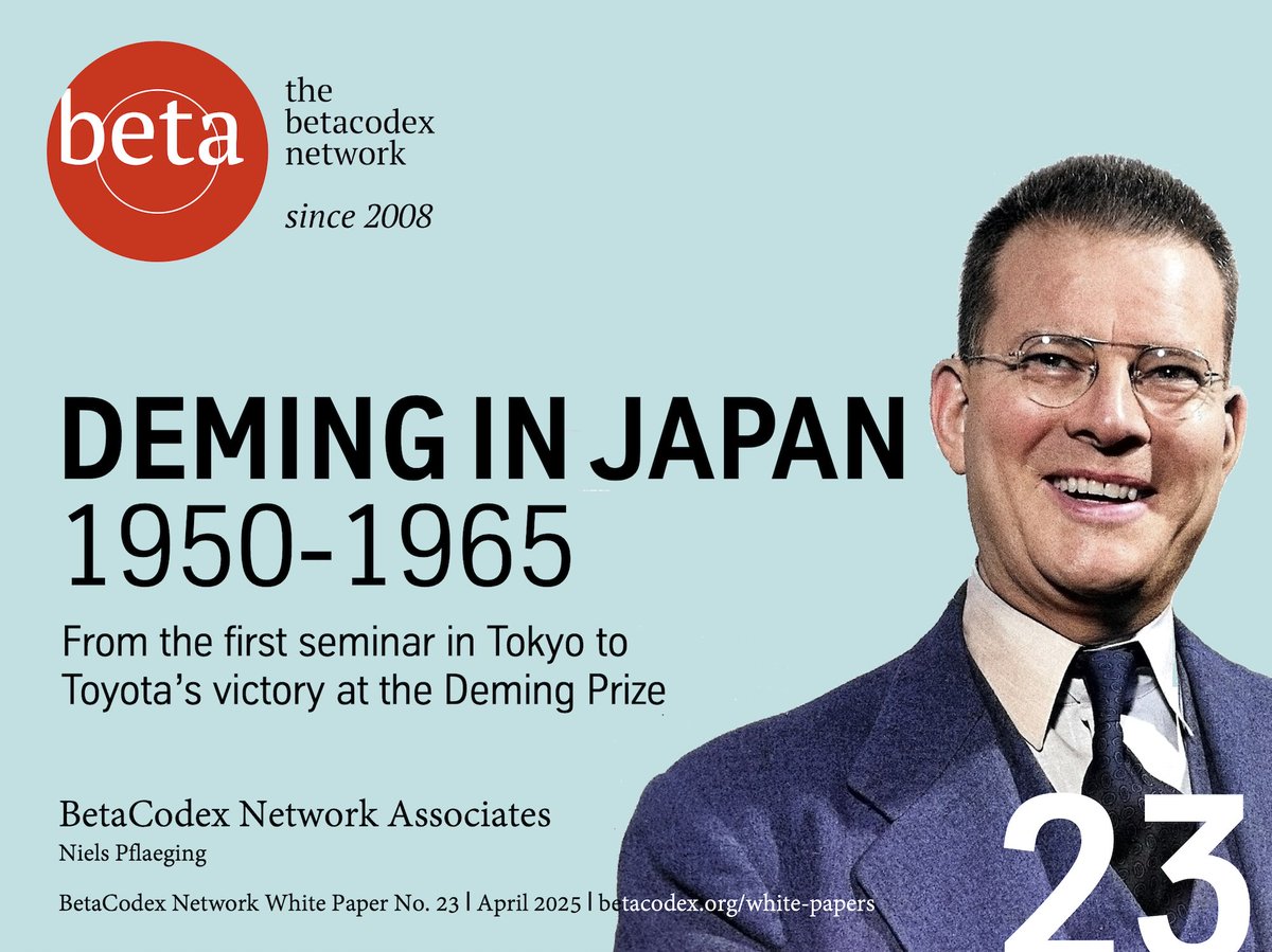 A period of time, a country, a man.
Read the brand new "Deming in Japan, 1950-1965" research paper. 
betacodex.org/white-papers/p…