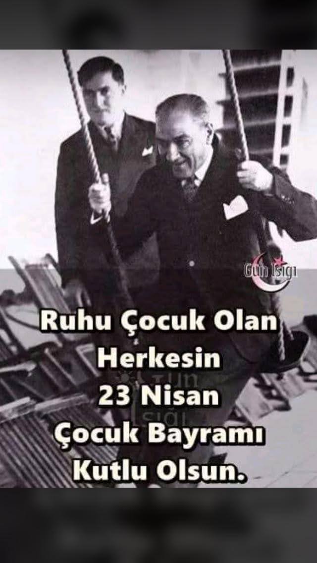 Minekoglu's tweet image. 23 Nisan Ulusal Egemenlik ve Çocuk Bayramımız kutlu olsun!
Ruhun şad olsun Ata' m.