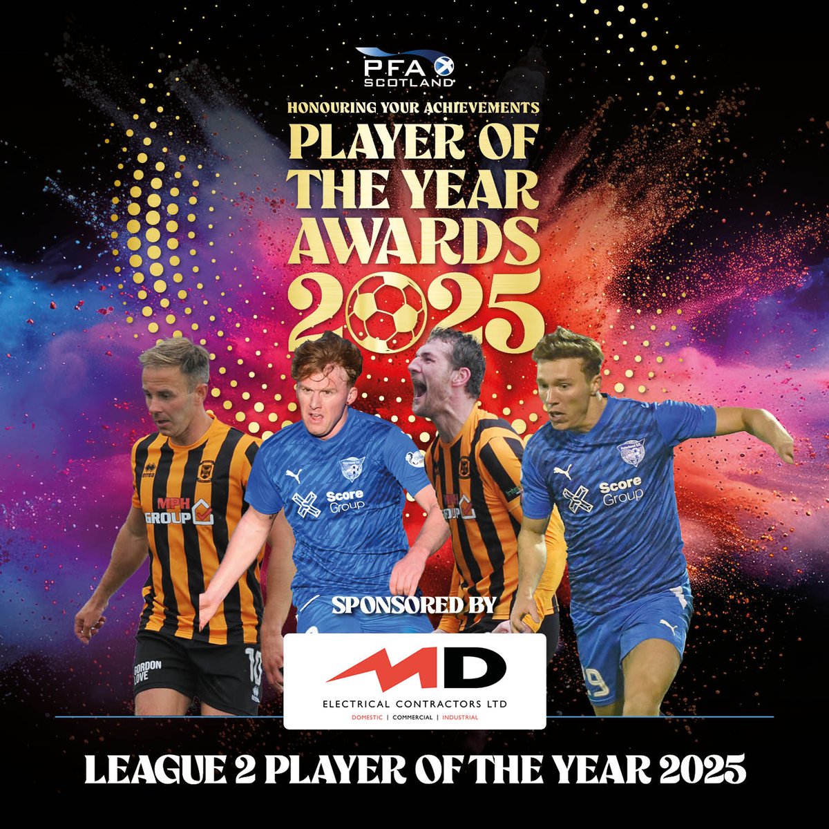 PFA Scotland (@pfascotland) on Twitter photo PFA Scotland League 2 Player of the Year Nominees, with MD Electrical Contractors.
๐ผ๐จ ๐ซ๐ค๐ฉ๐๐ ๐๐ฎ ๐ฉ๐๐ ๐ฅ๐ก๐๐ฎ๐๐ง๐จ...
Alan Trouten - <a href="/EastFifeFC/">East Fife FC</a>
Andrew McCarthy - <a href="/pfcofficial/">Peterhead FC</a>
Andy Munro - <a href="/EastFifeFC/">East Fife FC</a>
Cieran Dunne - <a href="/pfcofficial/">Peterhead FC</a>
#PFAScotland #PFASAwards25 PFA Scotland League 2 Player of the Year Nominees, with MD Electrical Contractors.
๐ผ๐จ ๐ซ๐ค๐ฉ๐๐ ๐๐ฎ ๐ฉ๐๐ ๐ฅ๐ก๐๐ฎ๐๐ง๐จ...
Alan Trouten - <a href="/EastFifeFC/">East Fife FC</a>
Andrew McCarthy - <a href="/pfcofficial/">Peterhead FC</a>
Andy Munro - <a href="/EastFifeFC/">East Fife FC</a>
Cieran Dunne - <a href="/pfcofficial/">Peterhead FC</a>
#PFAScotland #PFASAwards25