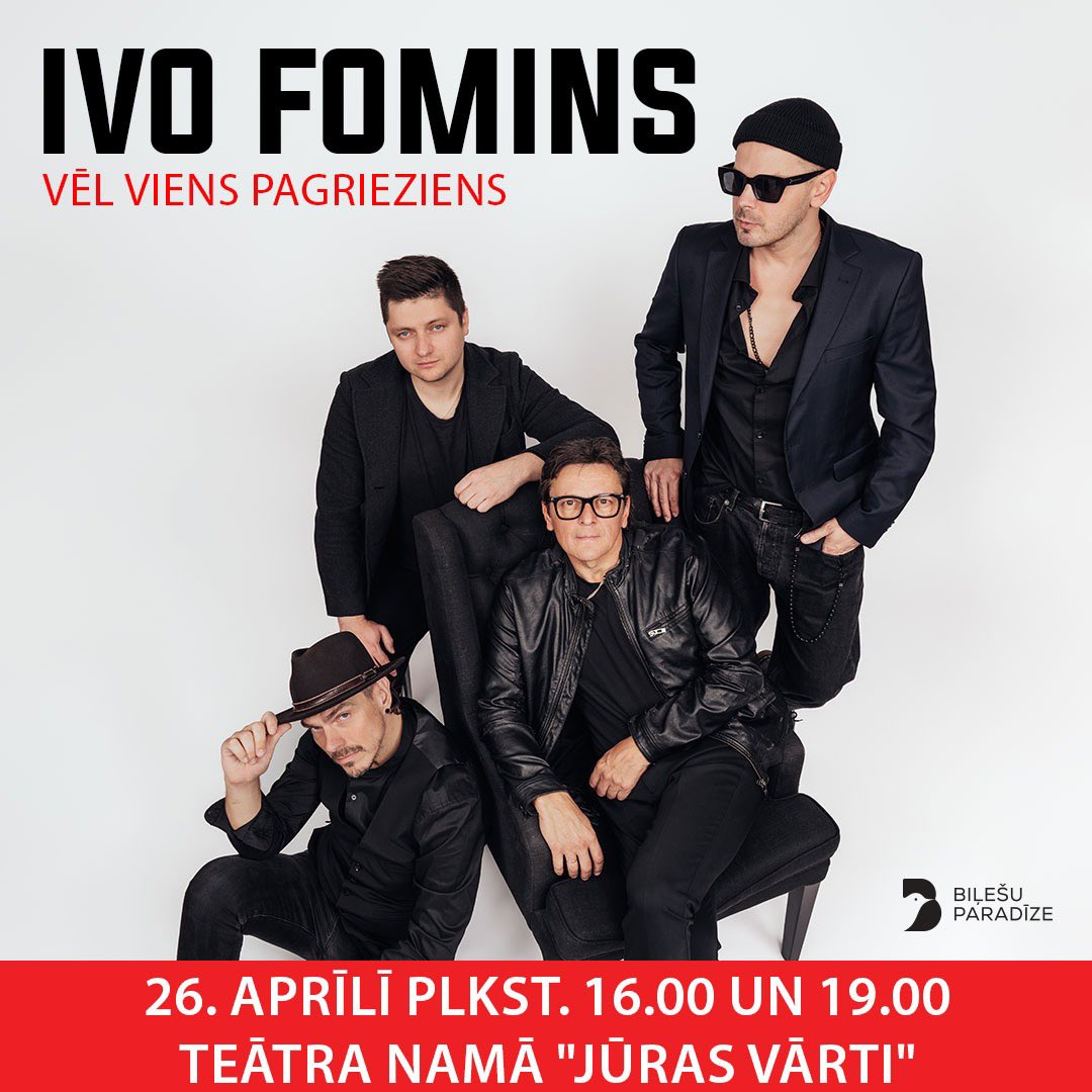 Šo sestdien 26.aprīlī pl.16.00 un 19.00 tiekamies Ventspilī - Jūras vārti - mūsu pavasara koncerttūres pēdējos koncertos!💥