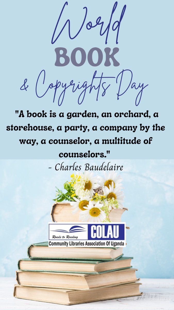 The Community Libraries Association of Uganda <a href="/comlibug/">Community Libraries Association of Uganda</a> wishes you a happy World Book &amp; Copyrights day.