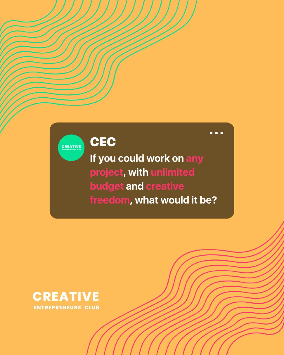 No restrictions, no client feedback - just pure, unapologetic creativity. What's your dream project? Comment it below! 👇💡

#DreamProject #CreativeFreedom #IfOnly #BigIdeas #CreativesBeLike