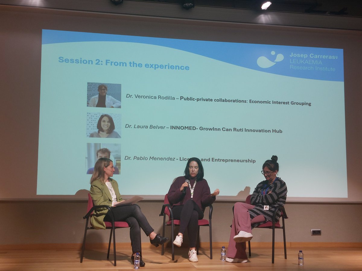 CaPathfinders's tweet image. ✨Our fellows explored the path from lab to market in a dynamic session on innovation & tech transfer led by @CarrerasIJC’s Innovation Unit.
👩🔬👨🔬IJC group leaders Laura Belver, Verónica Rodilla & Pablo Menéndez shared their real-world experience in turning science into impact.