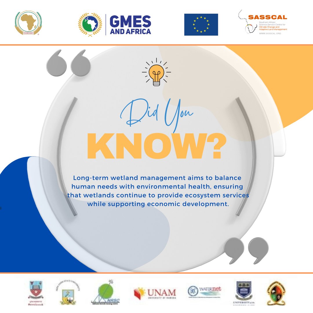 SASSCAL_ORG's tweet image. 🌿💡 Did You Know?
Sustainable wetland management isn&apos;t just about conservation — it&apos;s about securing our future! 🌍💧It gives a balance among people, planet &amp;amp;progress, smart wetland management keeps nature thriving and the economy growing. In this regard, #SASSCAL through its