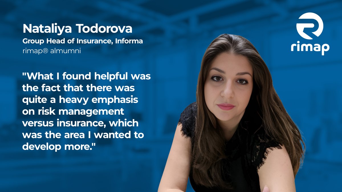 What stood out for Nataliya Todorova, Group Head of Insurance at Informa about rimap®? The sharp focus on risk - not just insurance.
 
The 6-day FERMA rimap® Preparatory Course in May offers expert guidance and practical exam prep. Sign up here: lhwc.ch/en/prodotto/ri…