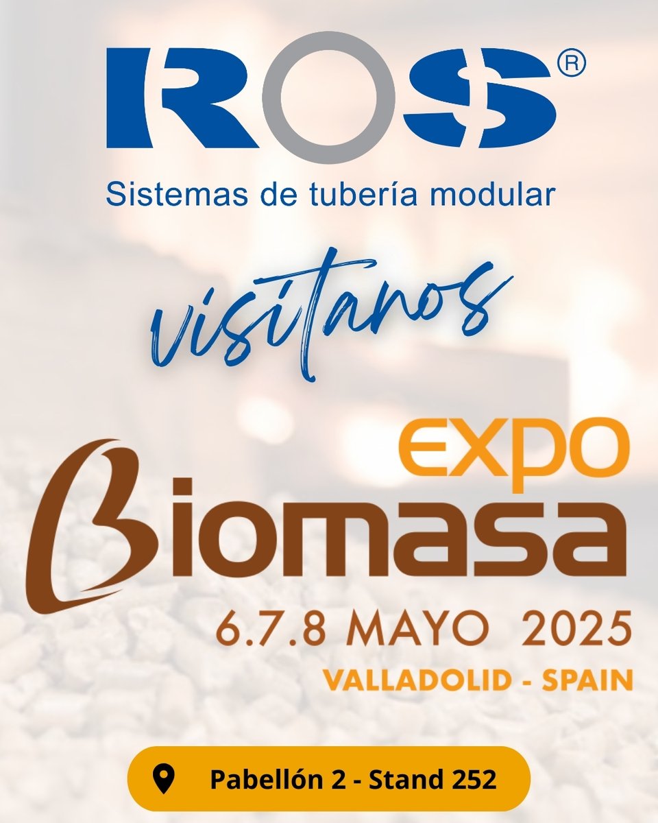 rosgroup1867's tweet photo. 🔥 ¡Nos vemos en #Expobiomasa2025! 🔥
Del 6 al 8 de mayo, nuestro equipo de ROS Chimneys estará en Valladolid presentando nuestras soluciones en sistemas modulares para la conducción y evacuación de humos ¡Ven a vernos!
📍 Pabellón 2 · Stand 252

+info 👉 https://t.co/PstrwFmQ4d https://t.co/nQFujq2CrS