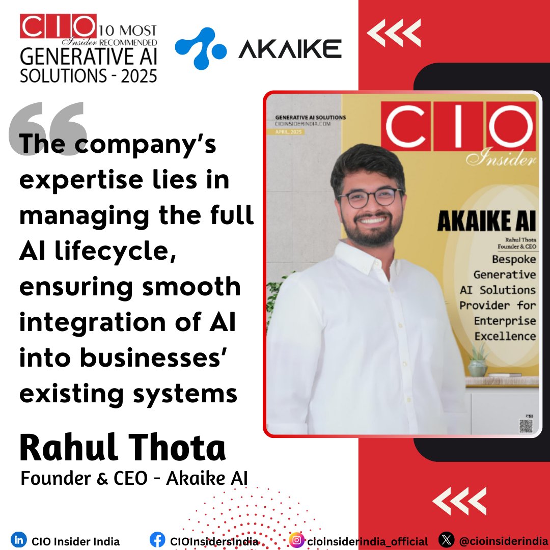 cioinsiderindia's tweet image. Read More: qrcd.org/8ZIP

#GenerativeAISolutionsProvider #EnterpriseExcellence #contextualinsights #AItechnologies