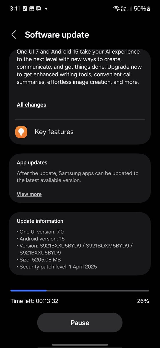 akash10r's tweet photo. Finally!

Samsung delivers stable One UI 7 for the S24 in India. Non-Beta users.

Let's Explore the changes.

#samsung #OneUI7 #OneUI7Update #S24 https://t.co/KML5NpQ7dO