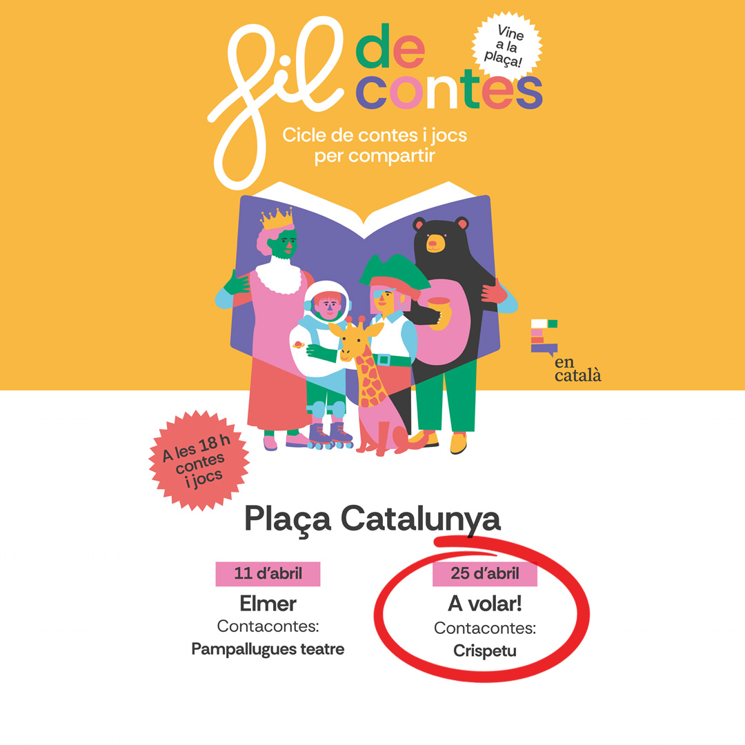 manresacultura's tweet photo. #FilDeContes "A volar!"
🗓️25 d'abril
🕕18 h
📍Plaça Catalunya
🫰 Sessió gratuïta
🧒Per a infants d'entre 3 i 8 anys
ℹ️https://t.co/ToBJZzHf8I
Vine a la plaça! https://t.co/3a67j8wU6E
