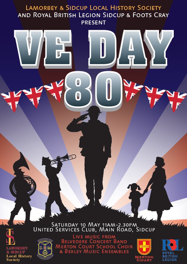 BexleyArchives's tweet image. We enjoy working with our local community groups. One of these is Lamorbey and Sidcup Local History Society which is marking #VEDay80 on 10 May with a celebration in music – a free event - outside the United Services Club in Main Road Sidcup. #CommunityArchives #Archive30