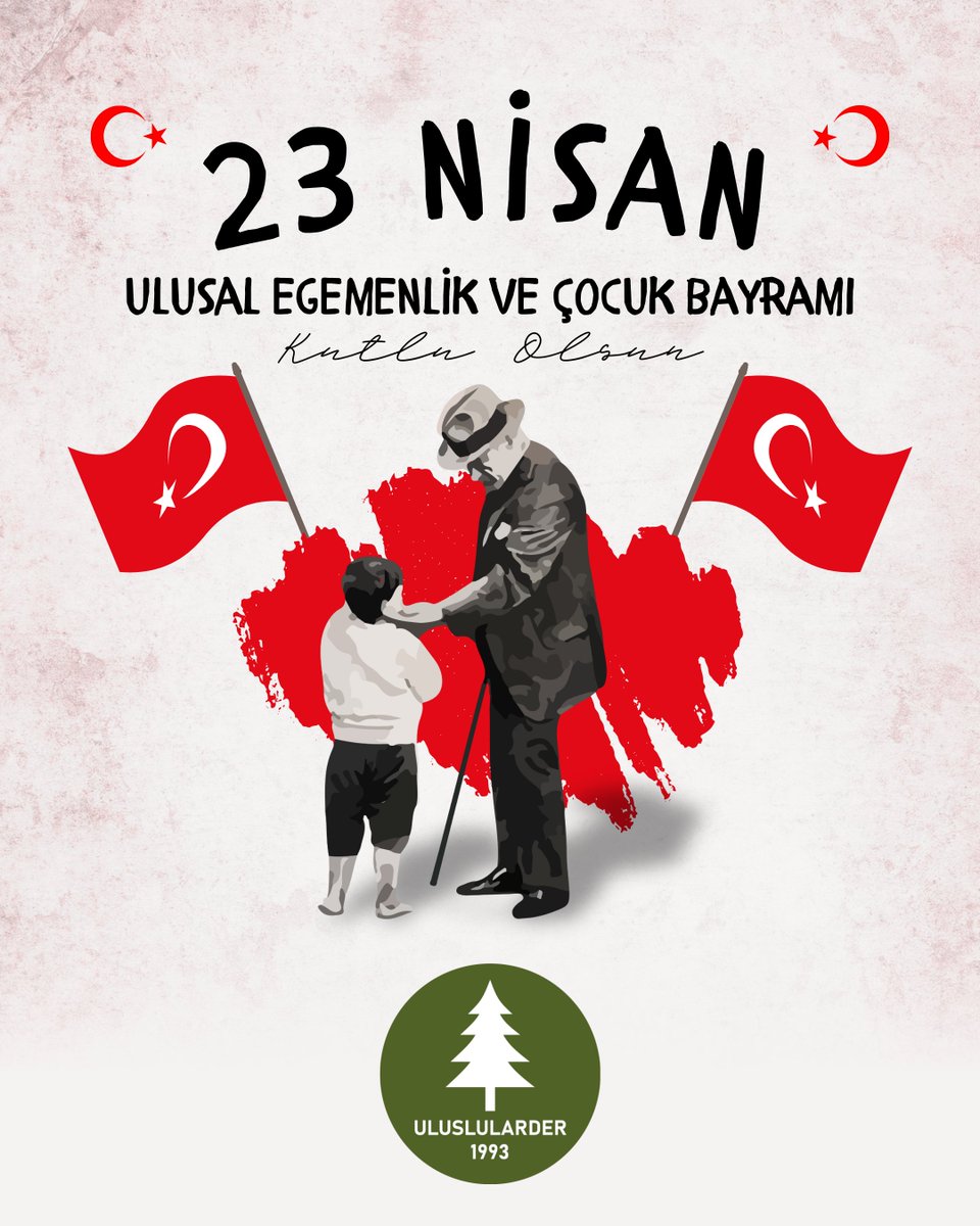 uluslularder's tweet photo. 🇹🇷 23 Nisan Ulusal Egemenlik ve Çocuk Bayramı'mız kutlu olsun.

Gazi Mustafa Kemal Atatürk’ü ve tüm kahramanlarımızı saygıyla anıyor, geleceğimizin teminatı çocuklarımızın bayramını coşkuyla kutluyoruz. https://t.co/4FOmYQaQ5B