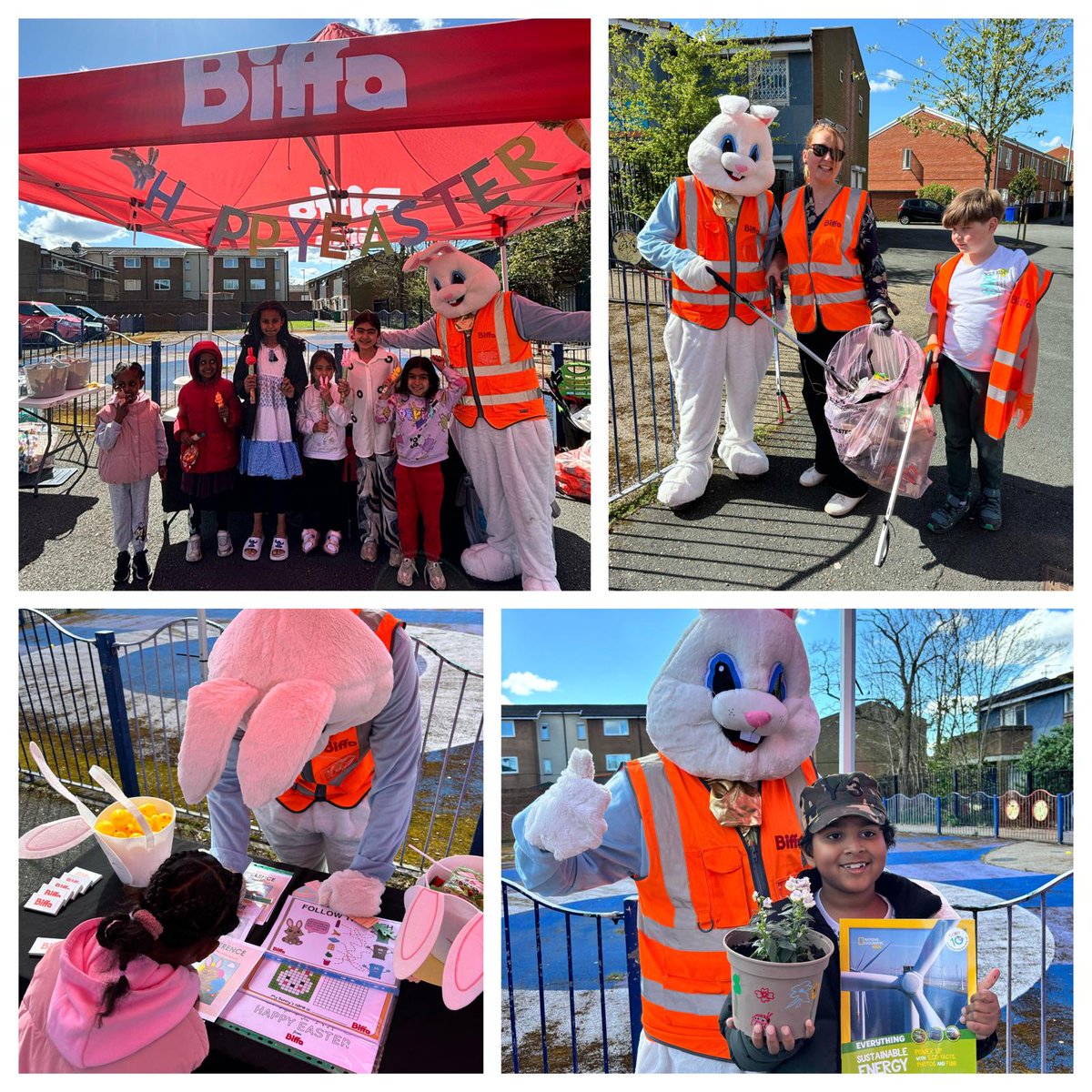 Biffa the Bunny made an appearance at Grove Village last week! We did litter picking, planting, Easter games and puzzles and of course an egg hunt! Happy Easter 🐰🐣🌻