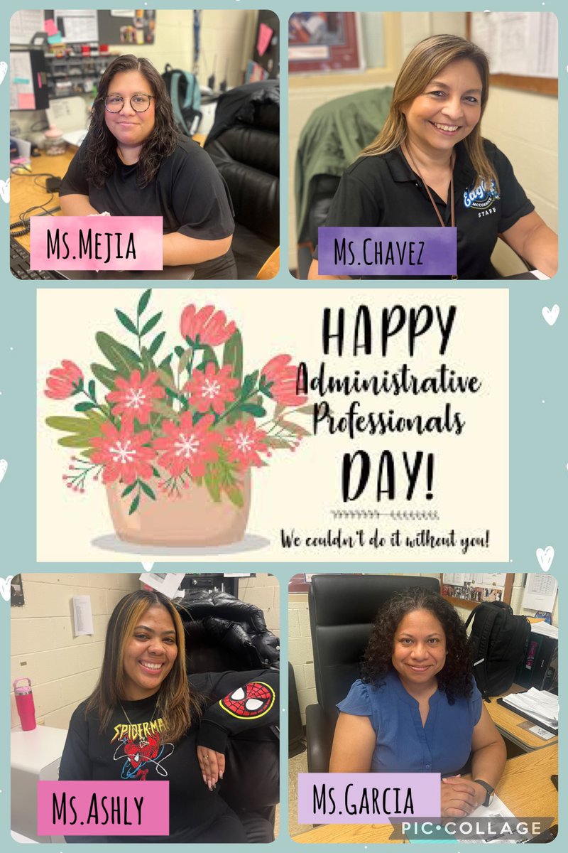 🎉 Happy Administrative Professionals Day! Today, we want to take a moment to express our gratitude to our amazing administrative team: Ms. Chavez, Ms. Mejia, Ms. Ashly, and Ms. Garcia. Your hard work, dedication, and support keep our organization running smoothly every day!