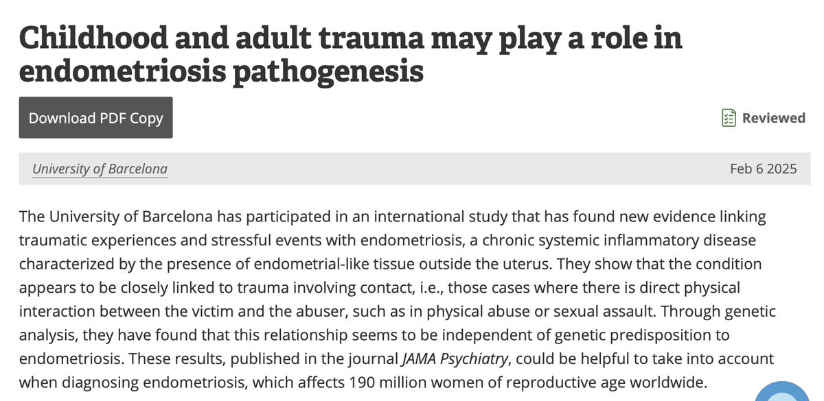 New research with a familiar refrain:
Our adult biology is shaped by our experiences of the world in childhood. 
 news-medical.net/news/20250206/…